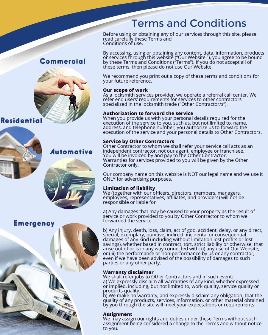 Five-Star Lock & Key Shop Washington, DC 202-753-3660 - terms-ls